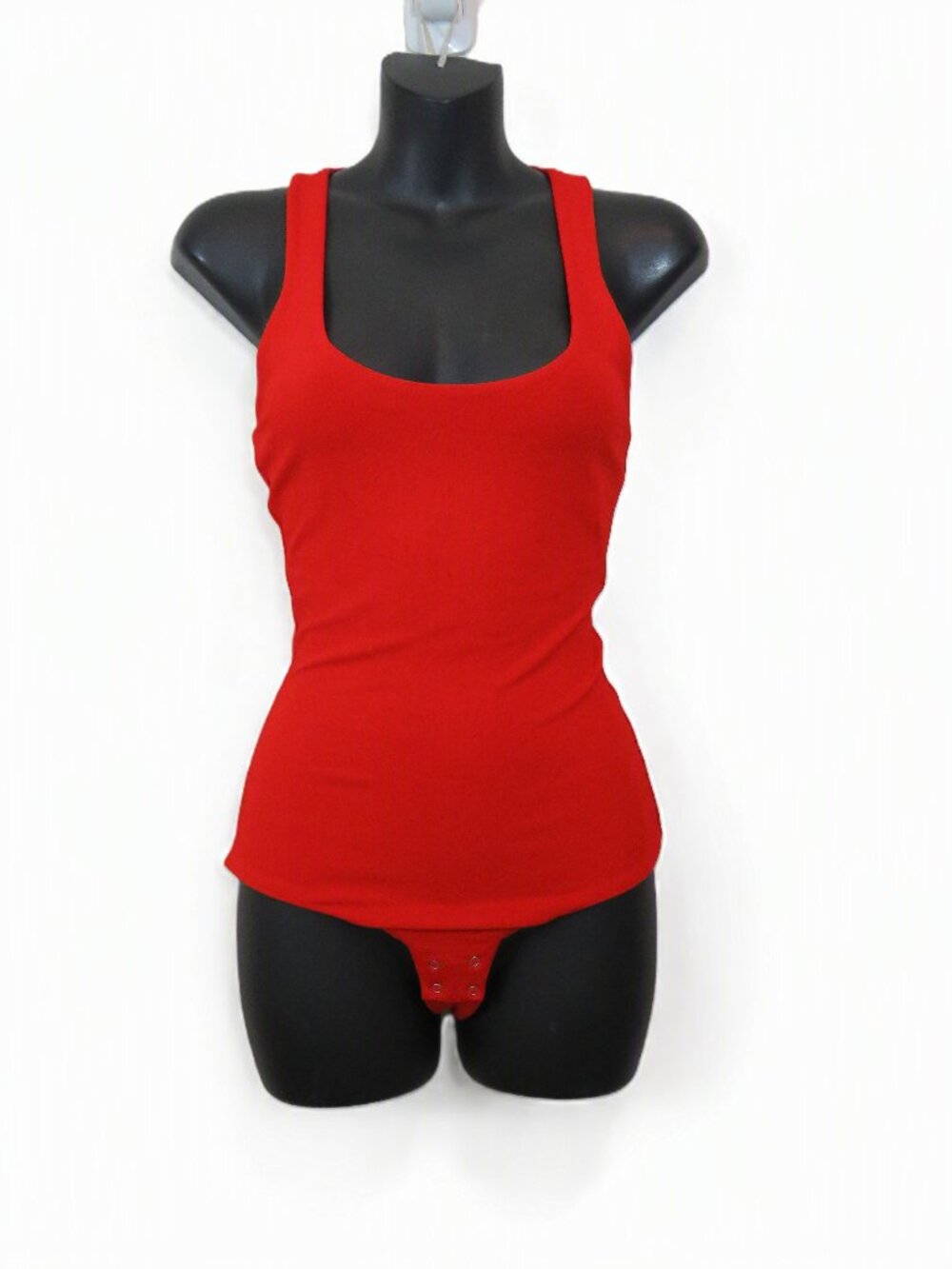 Michael Kors Collection Size 0 Matte Jersey Bodysuit Red Racerback Italy $625